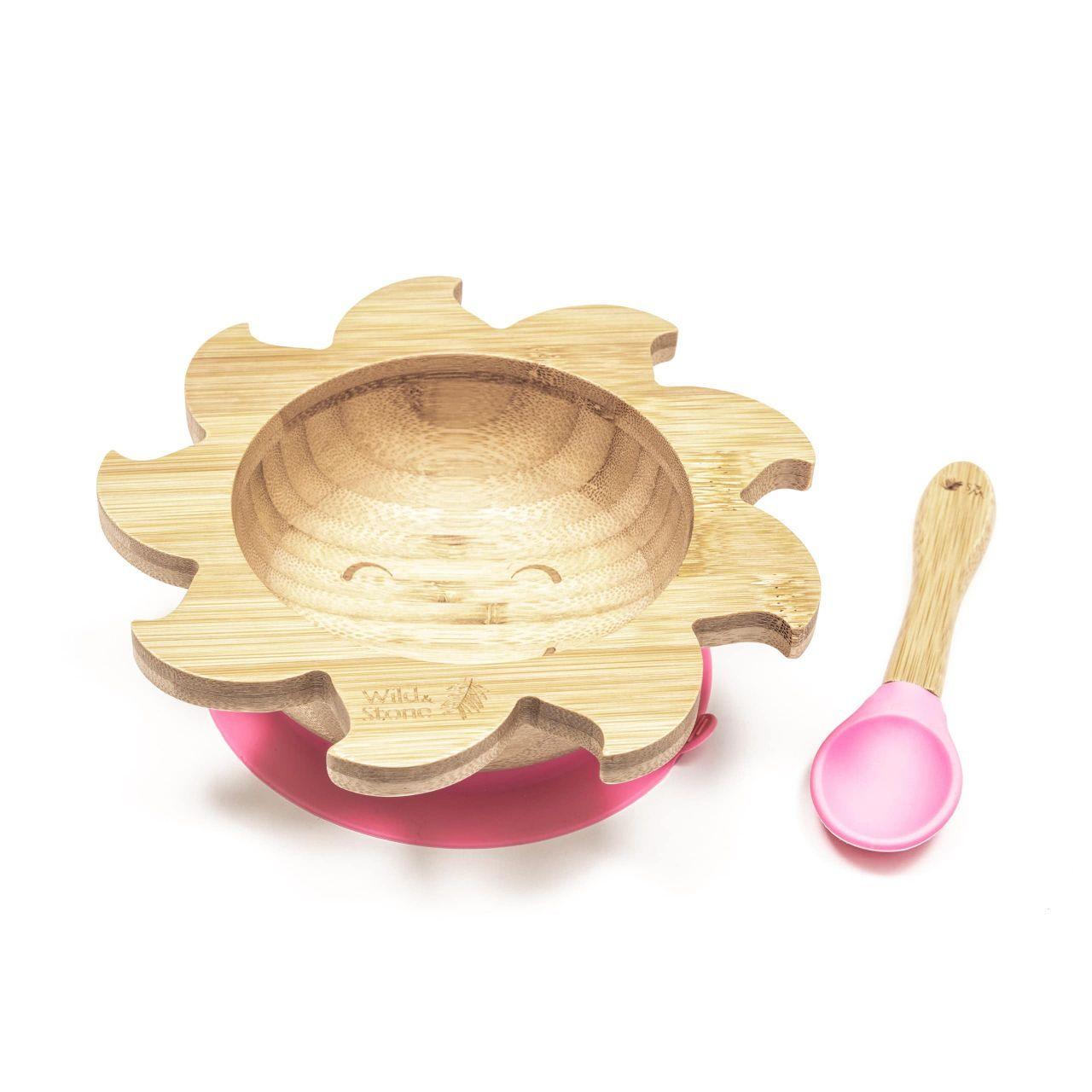 Baby Bamboo Weaning Bowl and Spoon Set - You Are My Sunshine - THE SUS&TAIN STORE