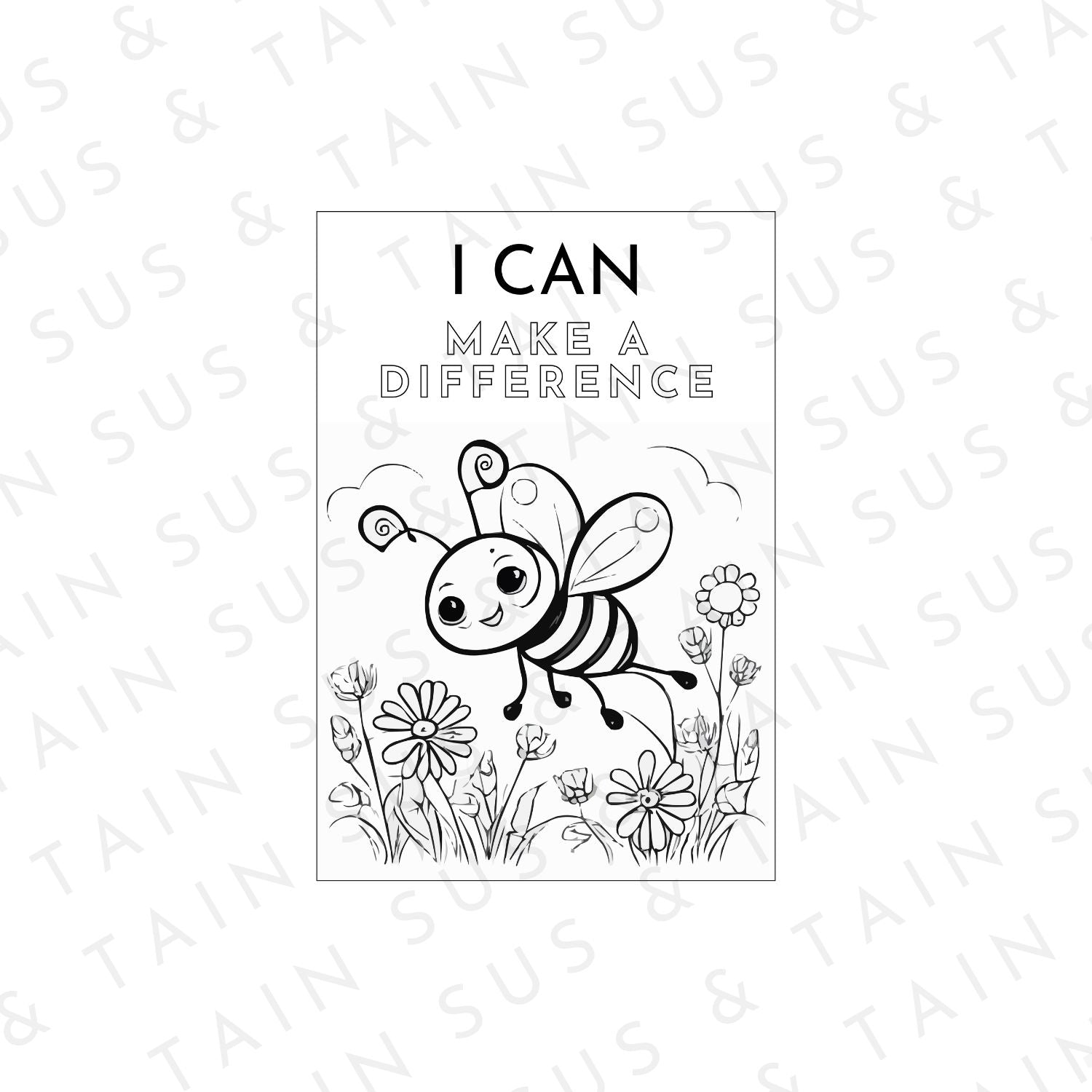 Animal Affirmation Printable Colouring Poster | Mindful Kids Activity 