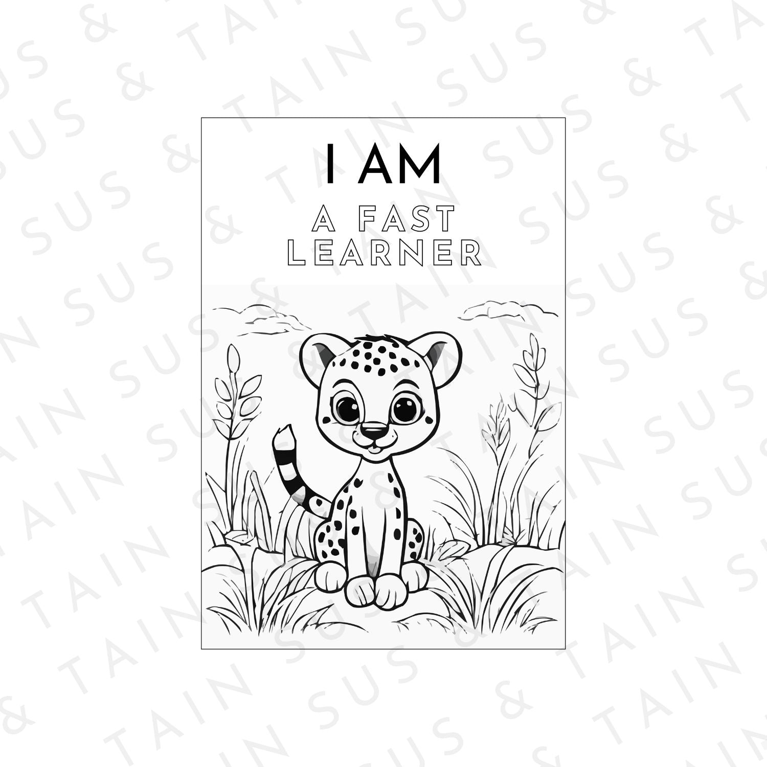 Animal Affirmation Printable Colouring Poster | Mindful Kids Activity 