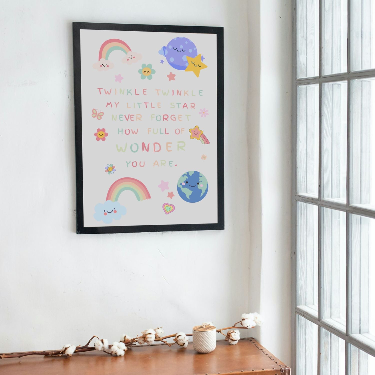 Twinkle Twinkle Art Print | Children & Baby Room Mindfulness Decor
