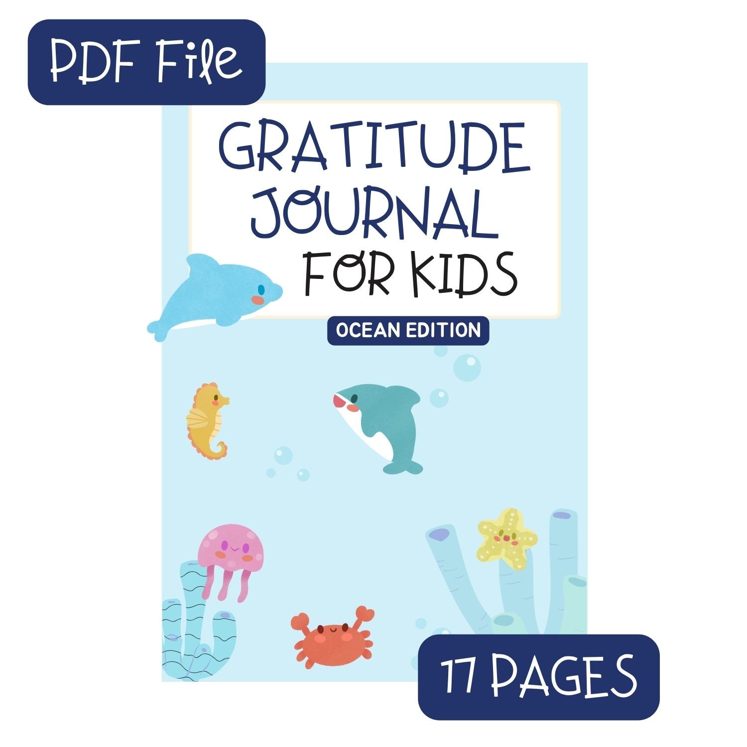Kids Gratitude Journal - Ocean Edition | Mindful Activity for Children