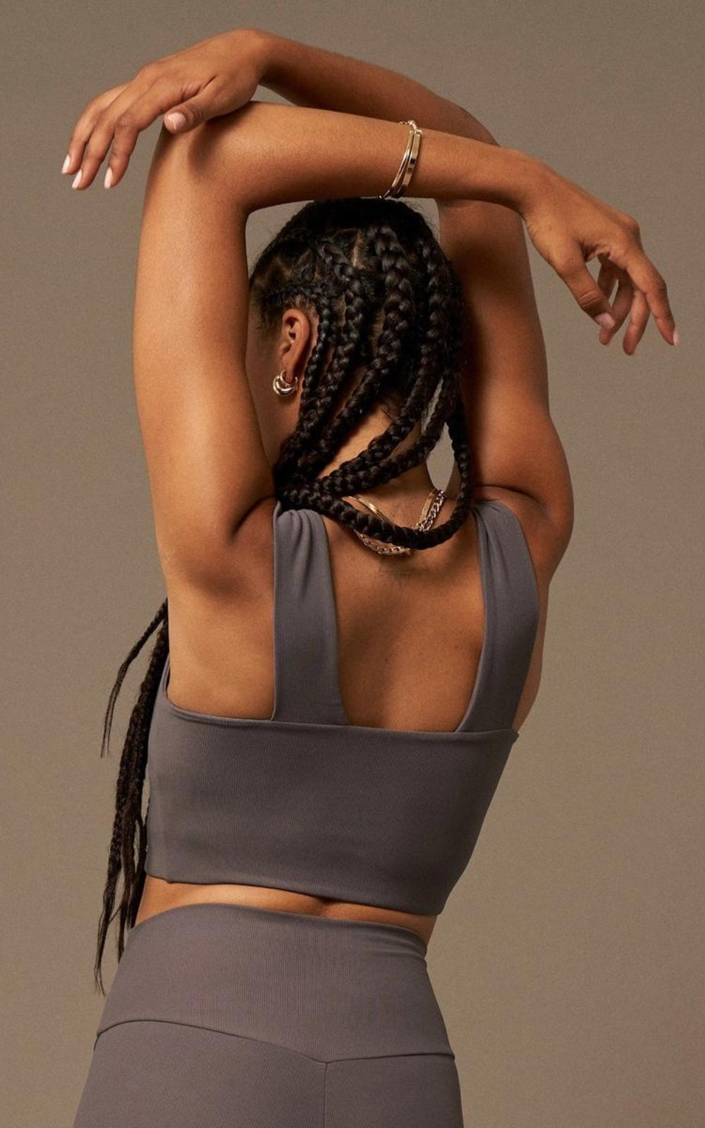 Silver Lake Bra in Stone - Sustainable Comfort by Believe Athletics 
