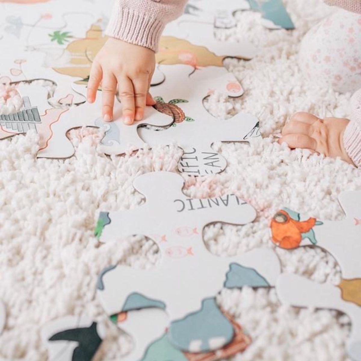 World Map Floor Puzzle - A Fun Educational Mindfulness Toy For Kids