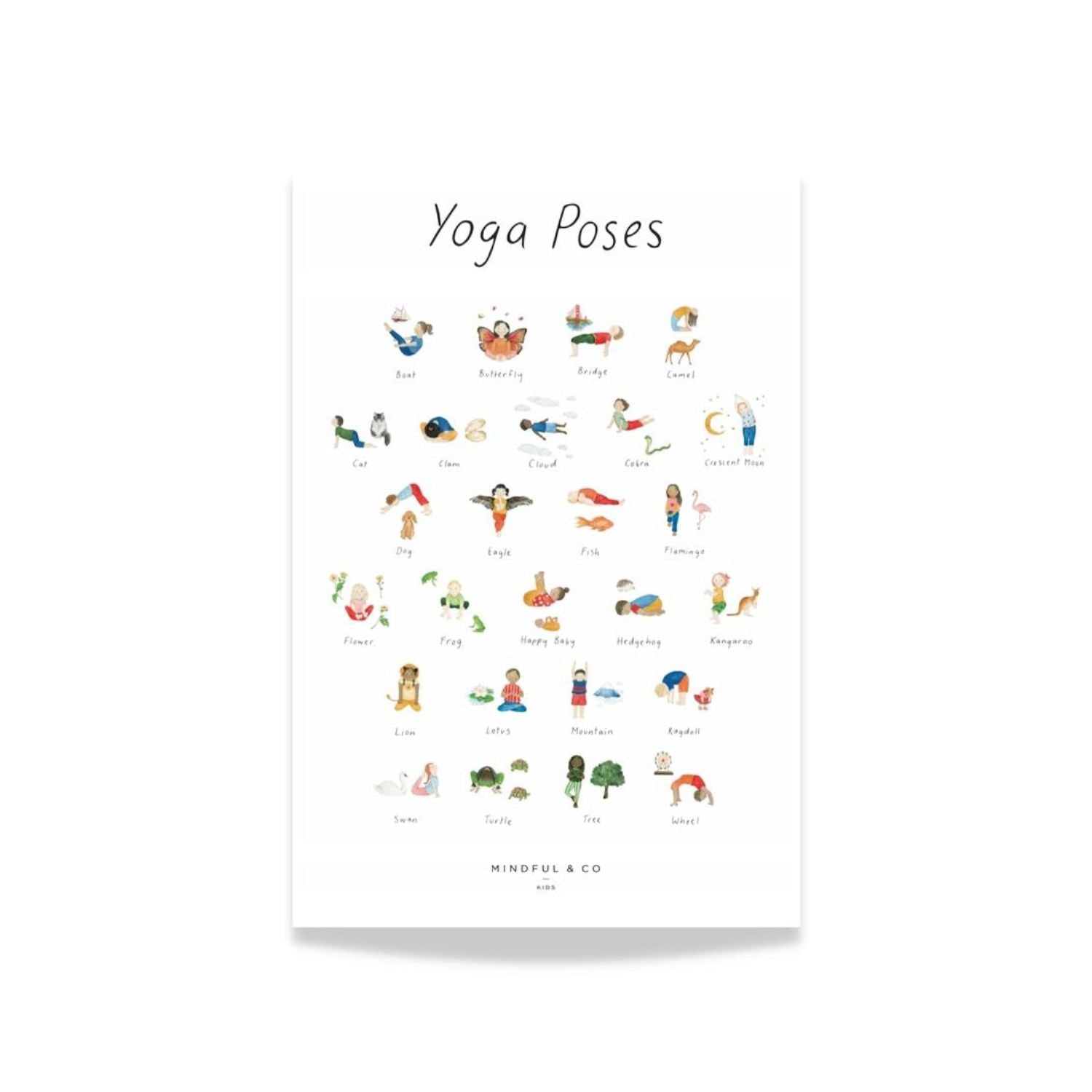 Yoga Poses Print for Children - Mindful & Co Kids