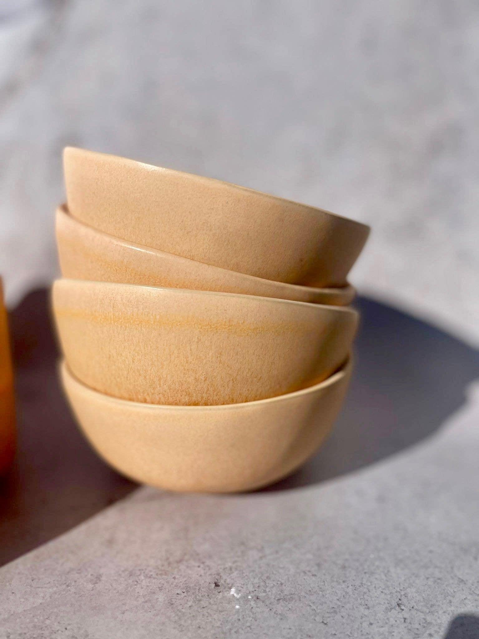 Apricot Orange Handmade Stoneware Bowl - THE SUS&TAIN STORE