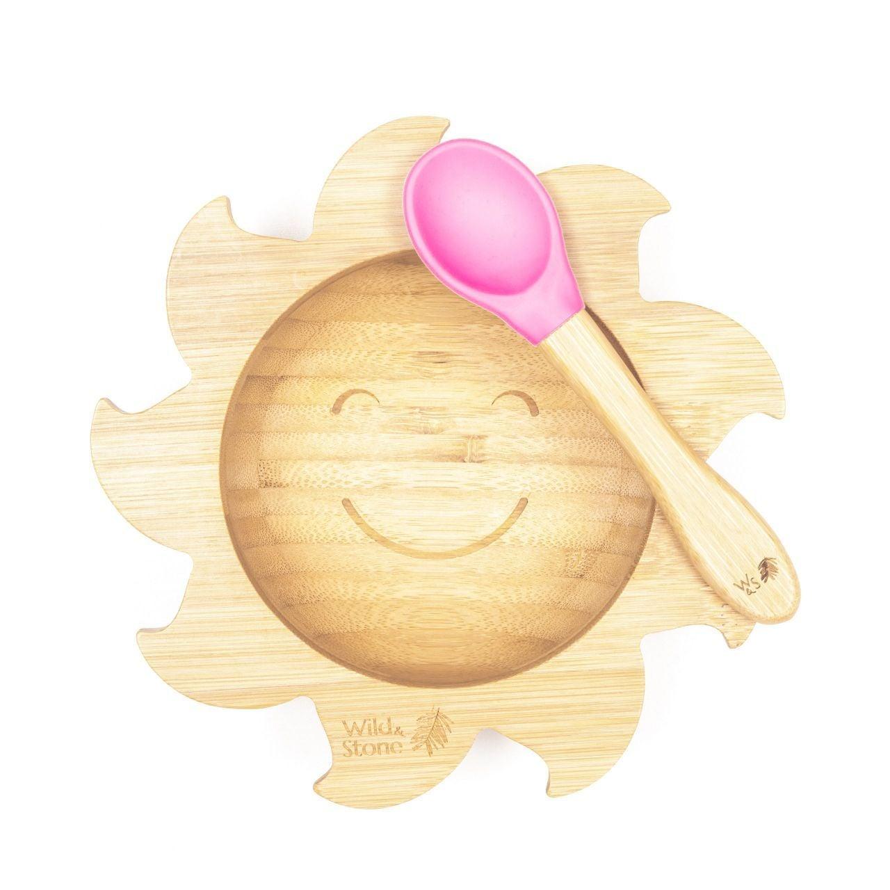 Baby Bamboo Weaning Bowl and Spoon Set - You Are My Sunshine - THE SUS&TAIN STORE