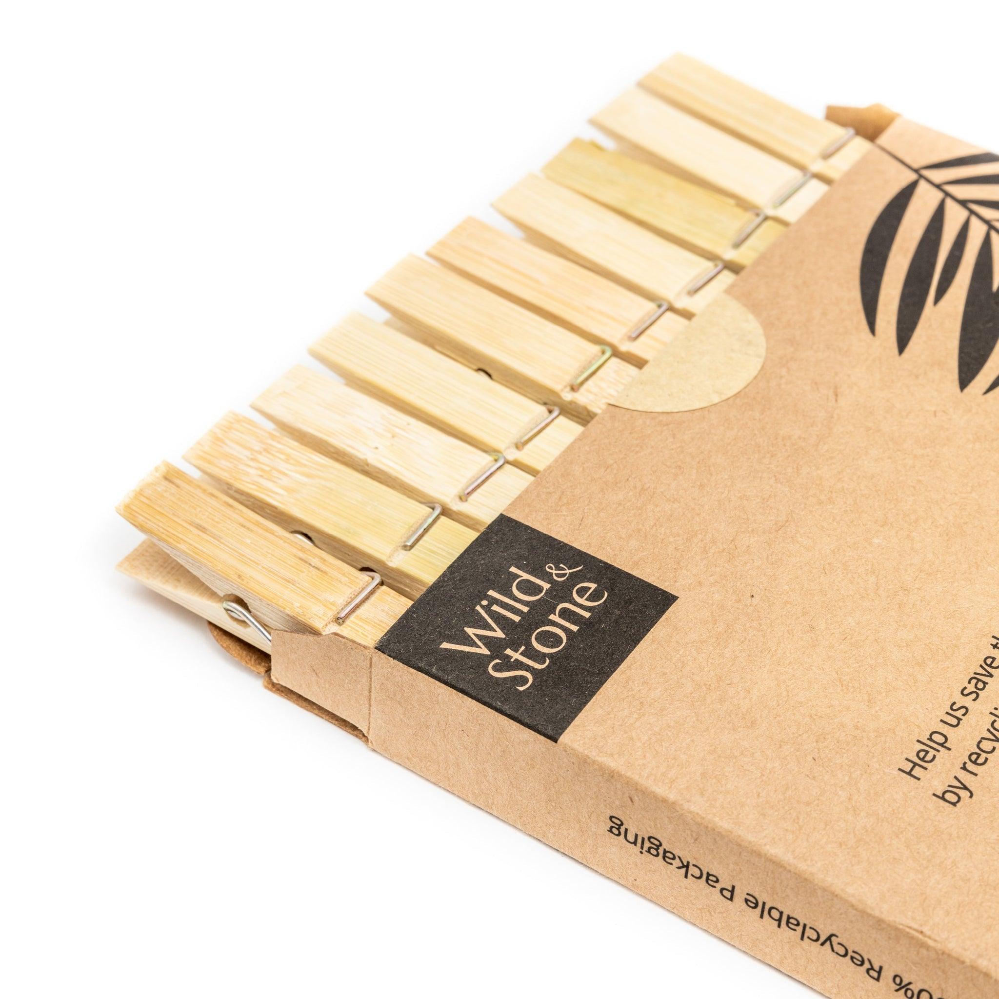 Bamboo Laundry Pegs - Biodegradable & Vegan - 20 Pack - THE SUS&TAIN STORE