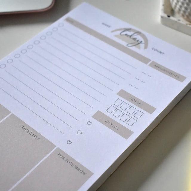 Daily Planner Pad - "Make Today Count" - THE SUS&TAIN STORE
