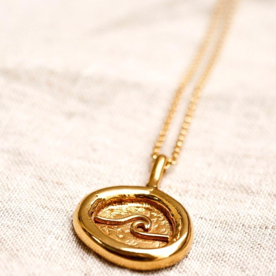 OCEAN NECKLACE - 24K GOLD PLATE - THE SUS&TAIN STORE