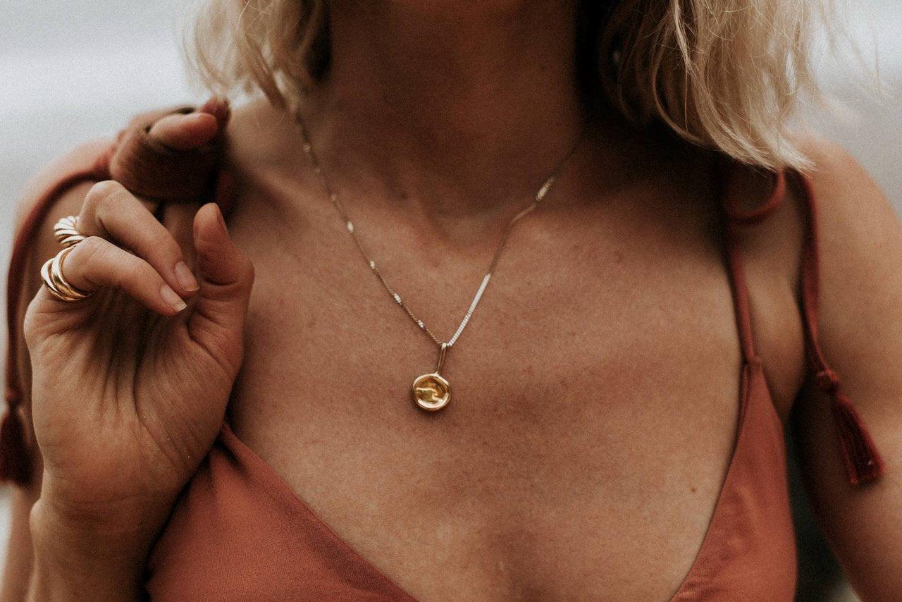 OCEAN NECKLACE - 24K GOLD PLATE - THE SUS&TAIN STORE