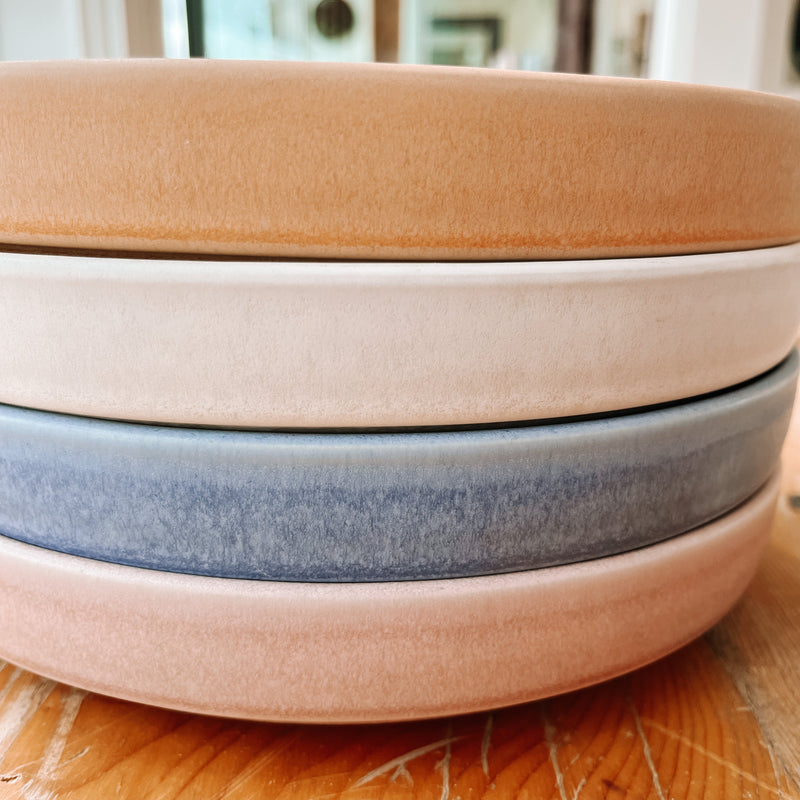 Pastel Coloured High-Rimmed Plate | Set of 4 - THE SUS&TAIN STORE