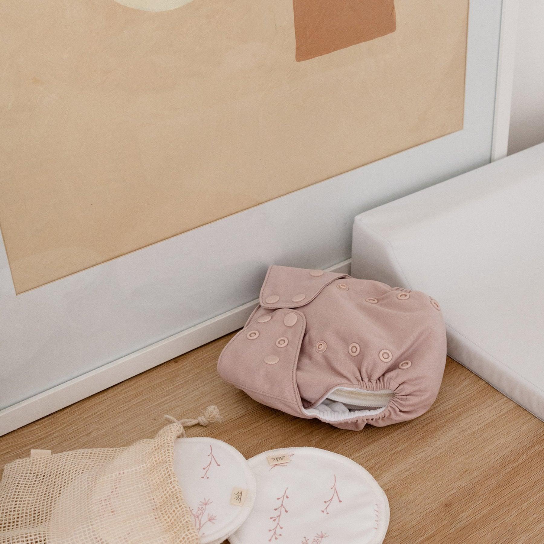 Reusable Modern Cloth Nappy | Dusty Rose - THE SUS&TAIN STORE